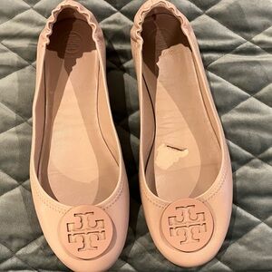 Tory Burch Blush Leather Flats